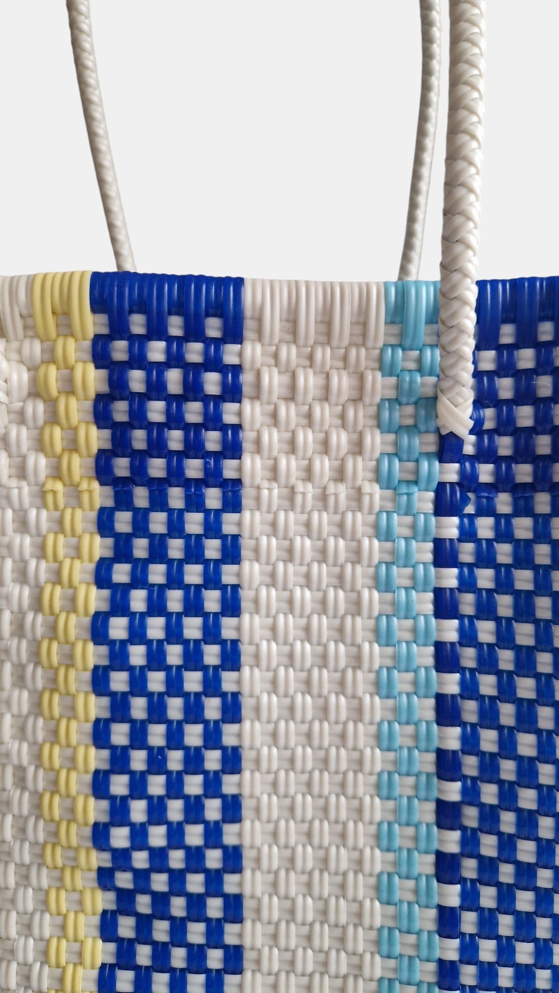 Alma Tote Mediana Stripes Blue