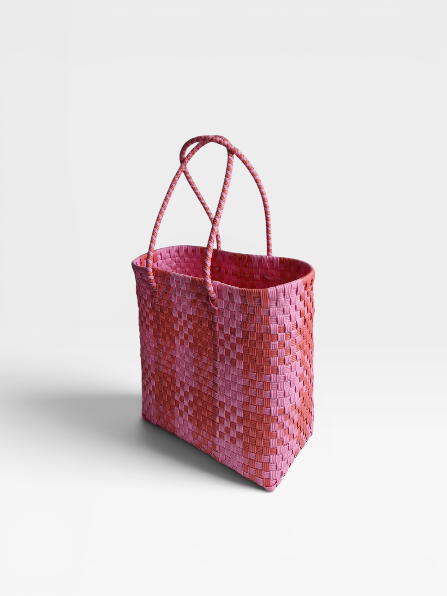 Alma Tote Mediana Plaid Pink