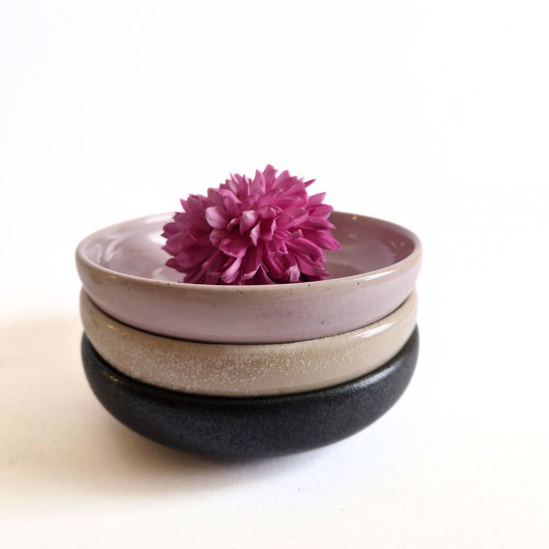 Räucherschale Keramik Schwarz