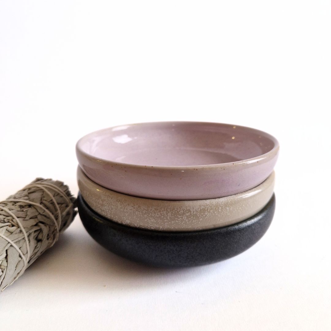 Räucherschale Keramik Weiss