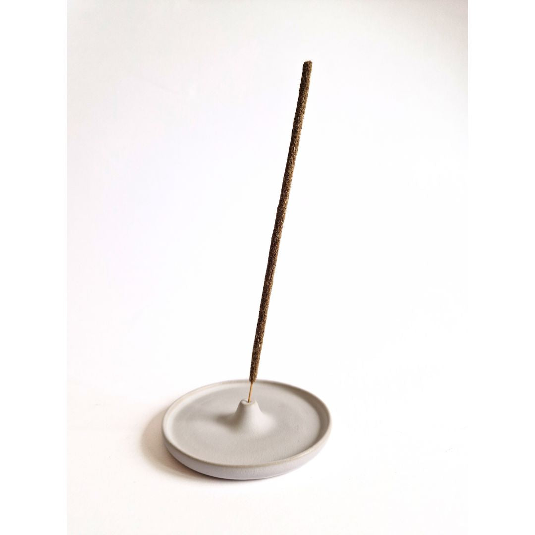 Räucherstäbchenhalter Keramik Weiss