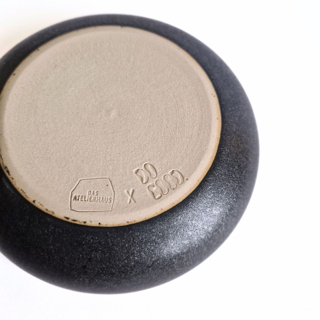 Räucherschale Keramik Schwarz