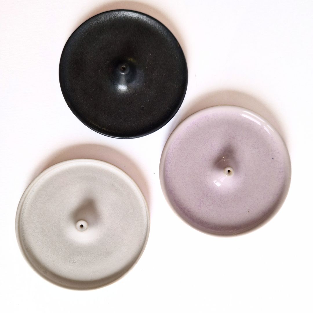 Räucherstäbchenhalter Keramik Schwarz