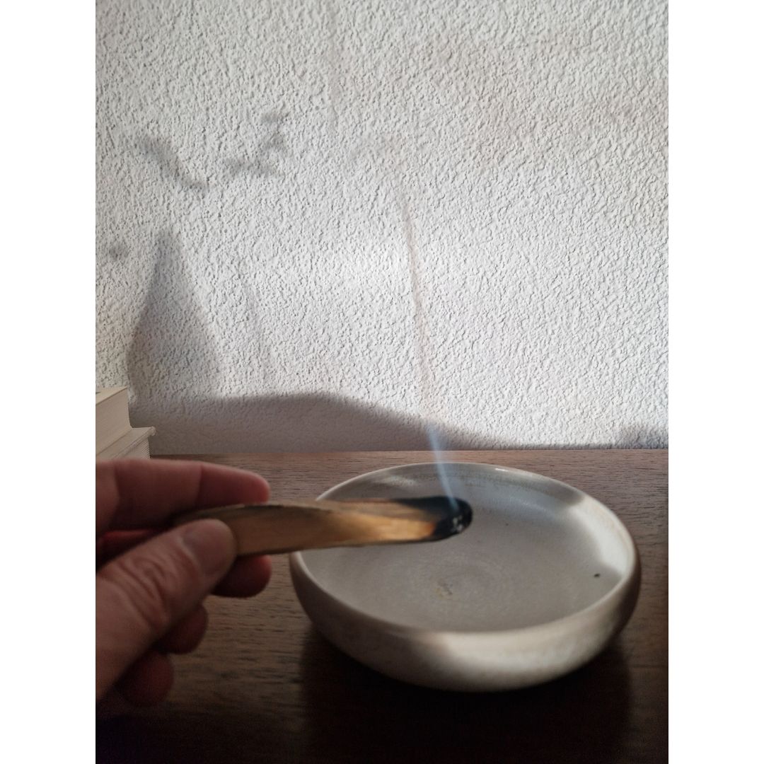 Räucherschale Keramik Weiss