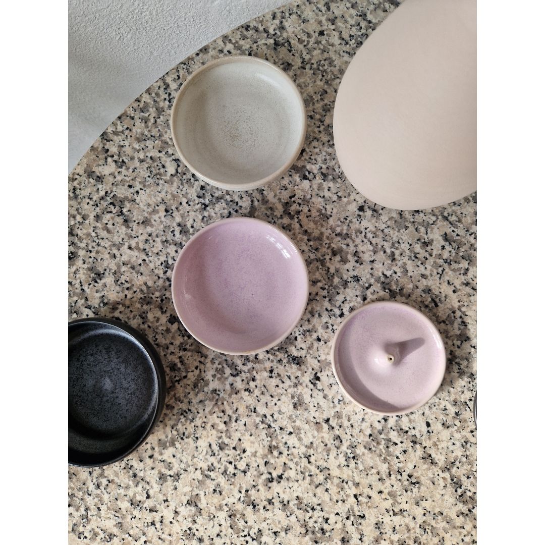 Räucherschale Keramik Weiss