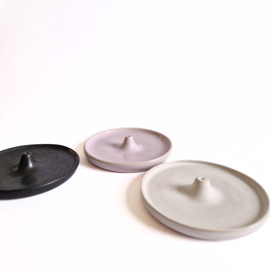 Räucherstäbchenhalter Keramik Schwarz