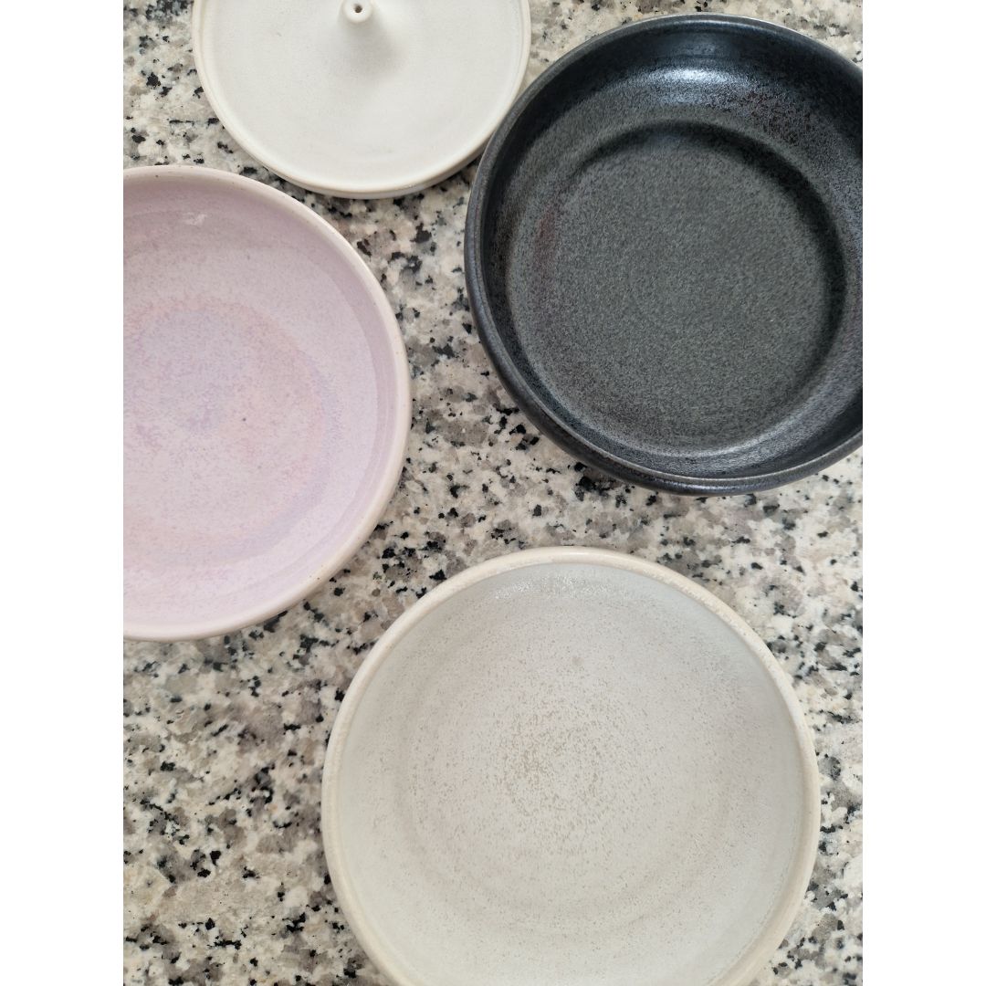 Räucherschale Keramik Schwarz