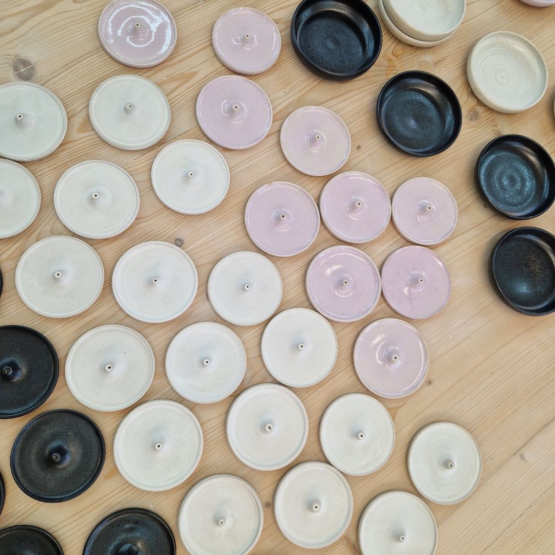 Räucherschale Keramik Weiss