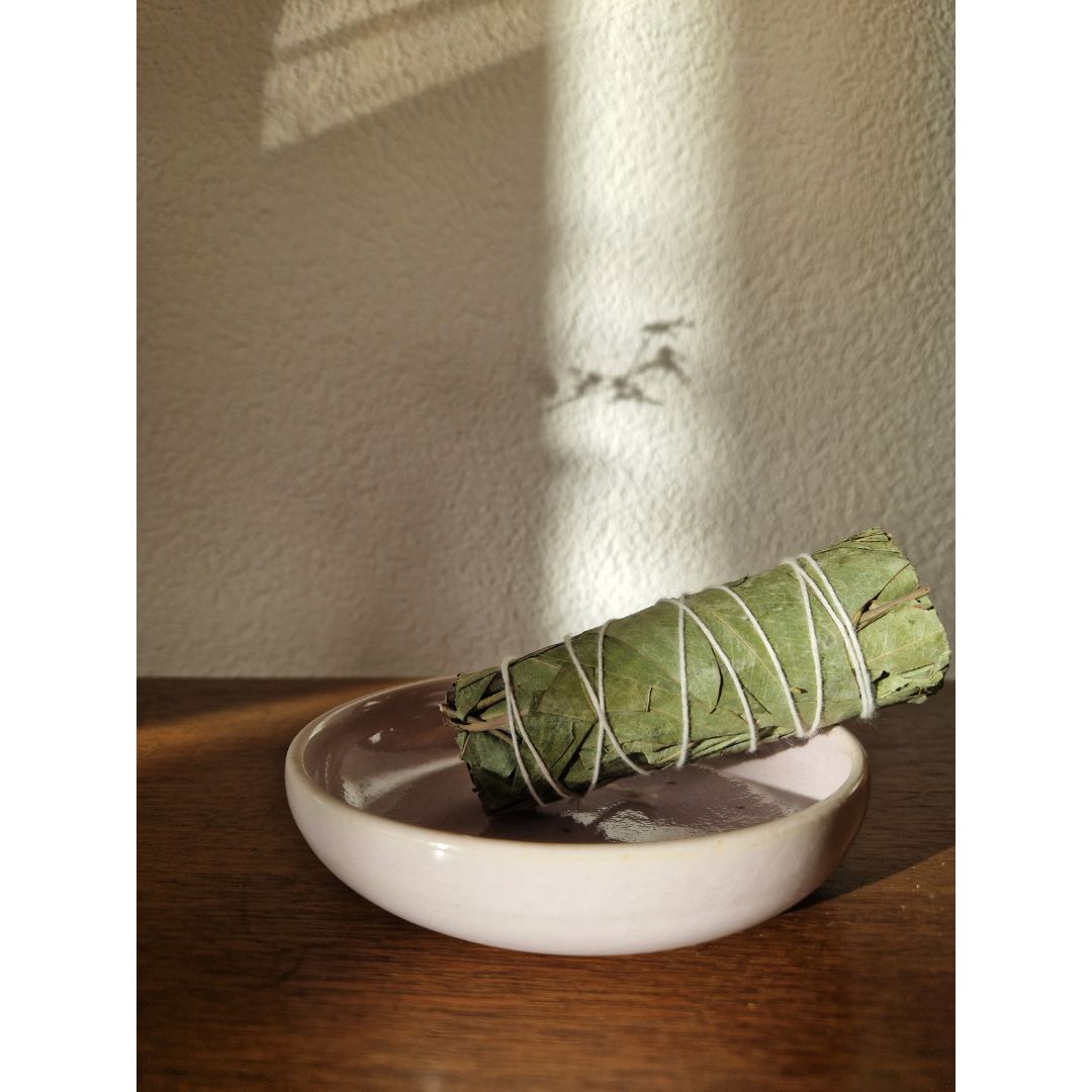 Räucherschale Keramik Weiss