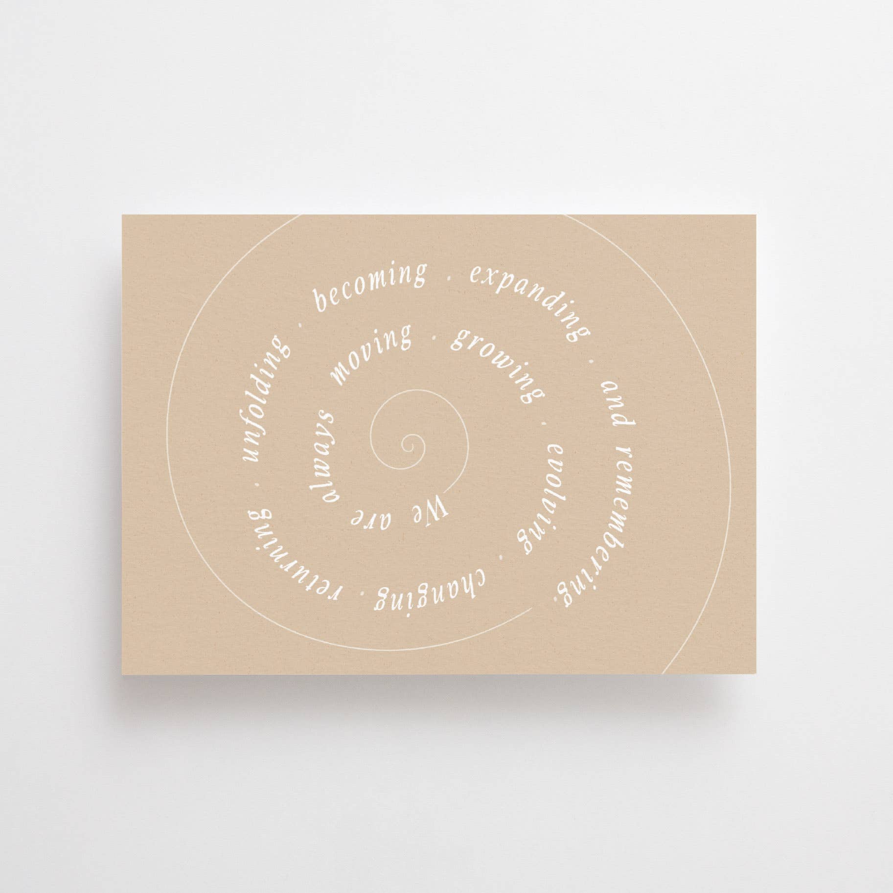 Postkarte - We Are Always Moving