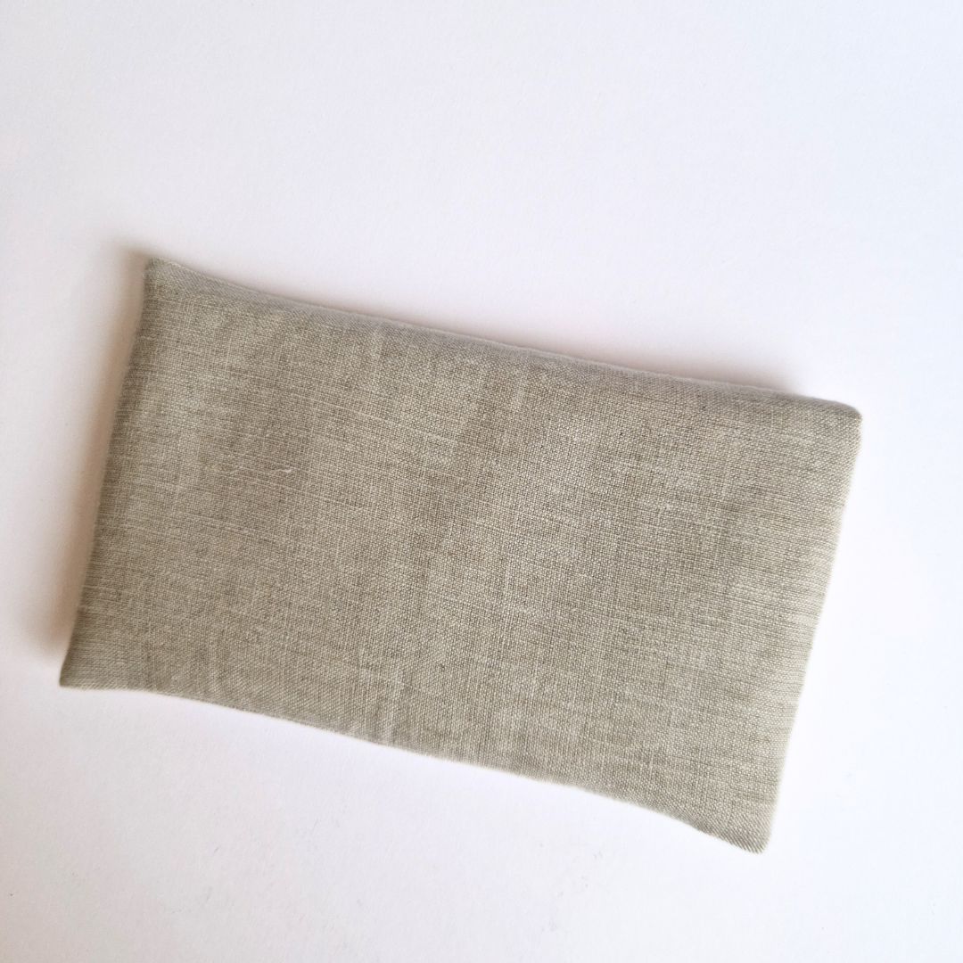 Augenkissen Leinen mit Lavendel & Edelsteinen Natural