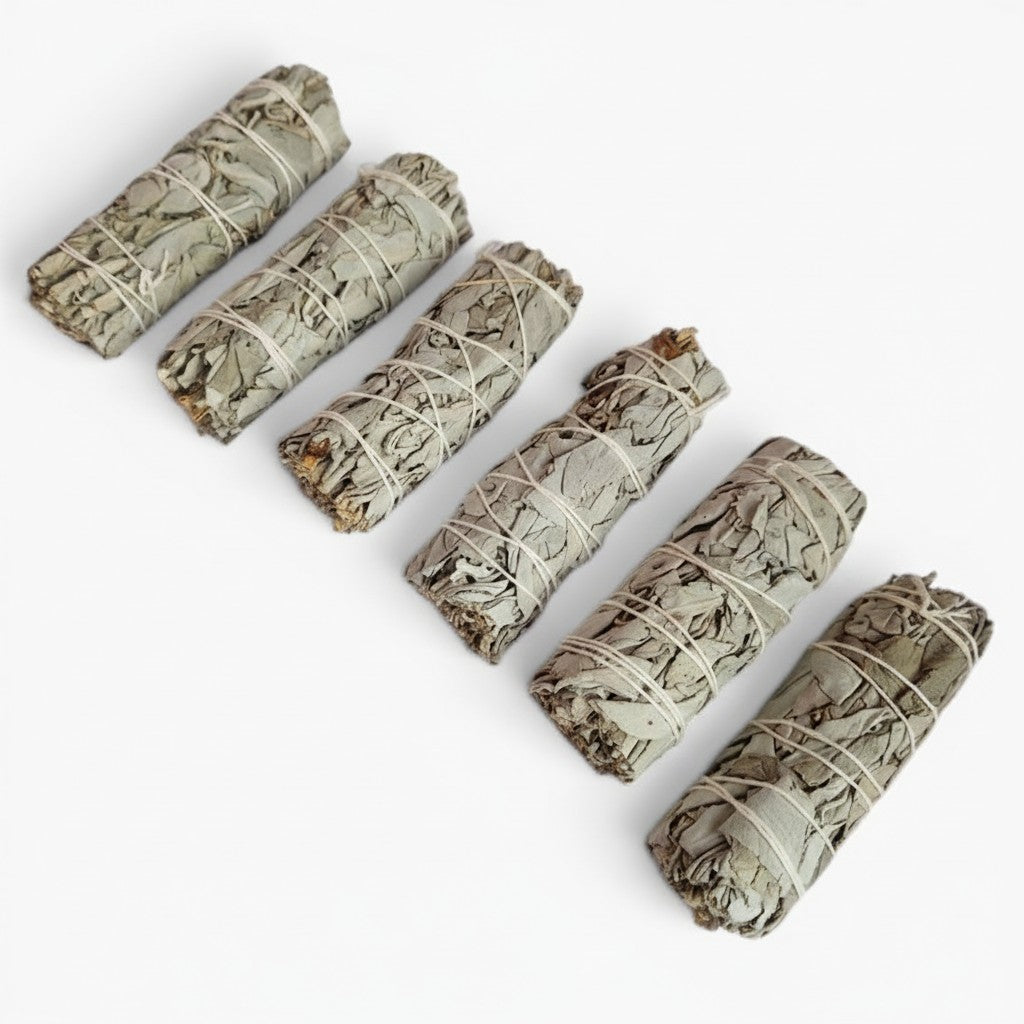 Lot de 6 bâtons de sauge blanche à brûler