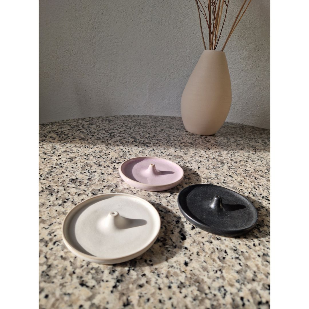 Räucherstäbchenhalter Keramik Schwarz