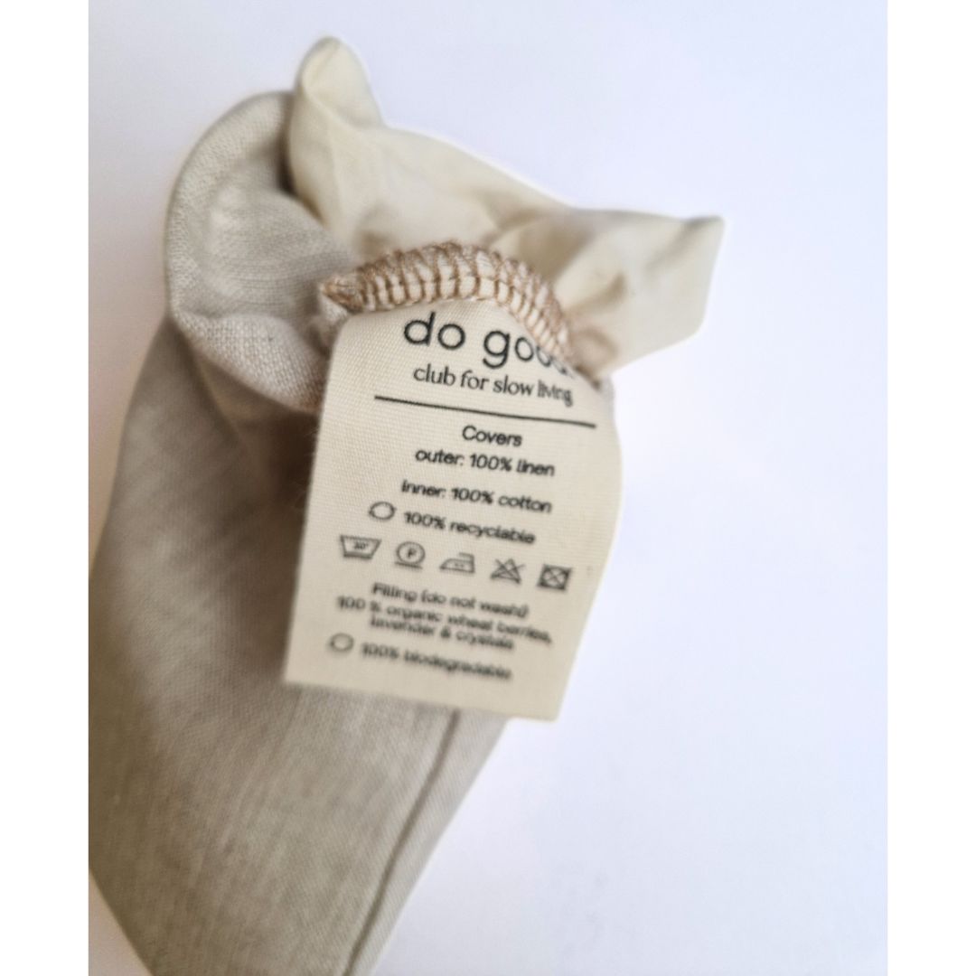 Augenkissen Leinen mit Lavendel & Edelsteinen Natural