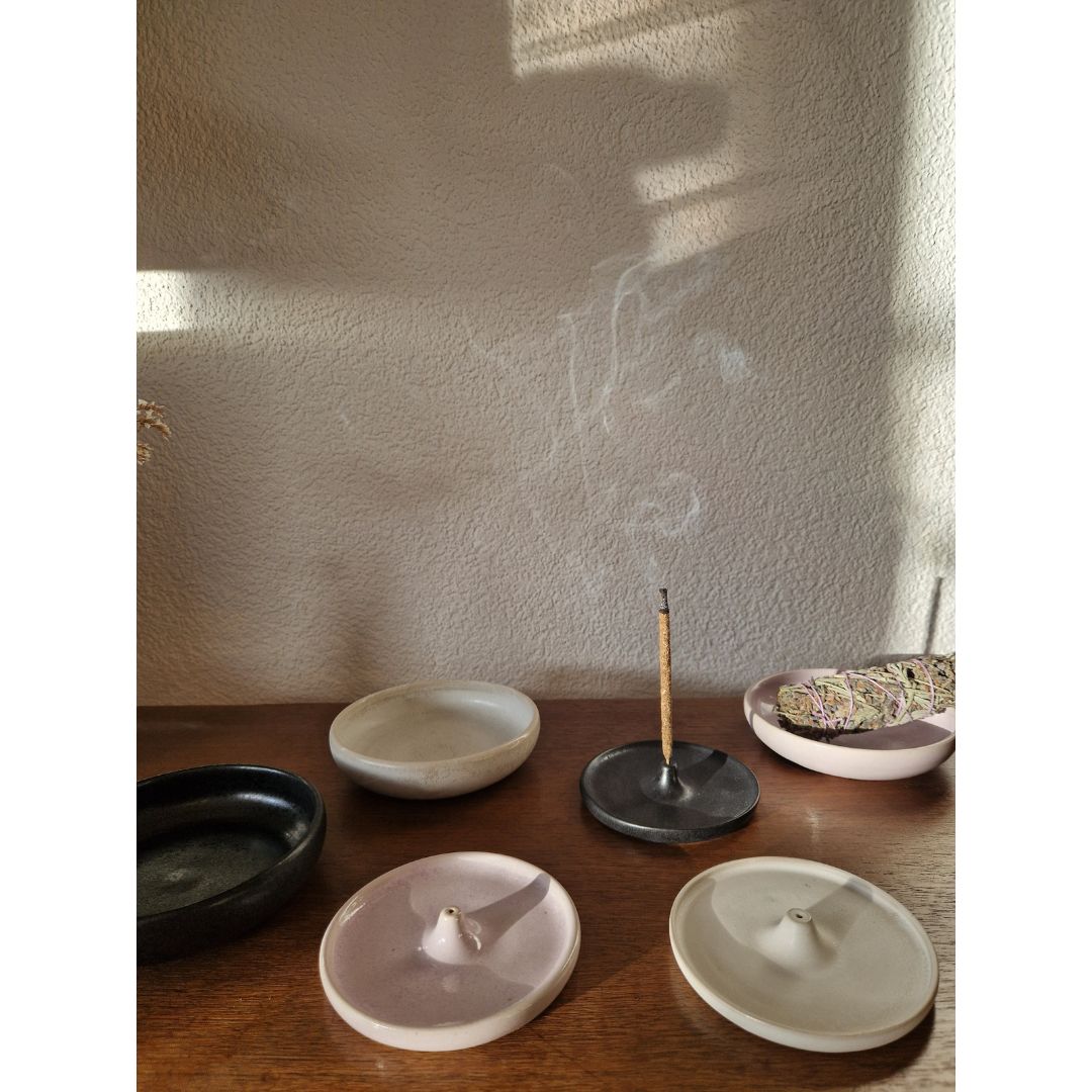 Räucherschale Keramik Lila