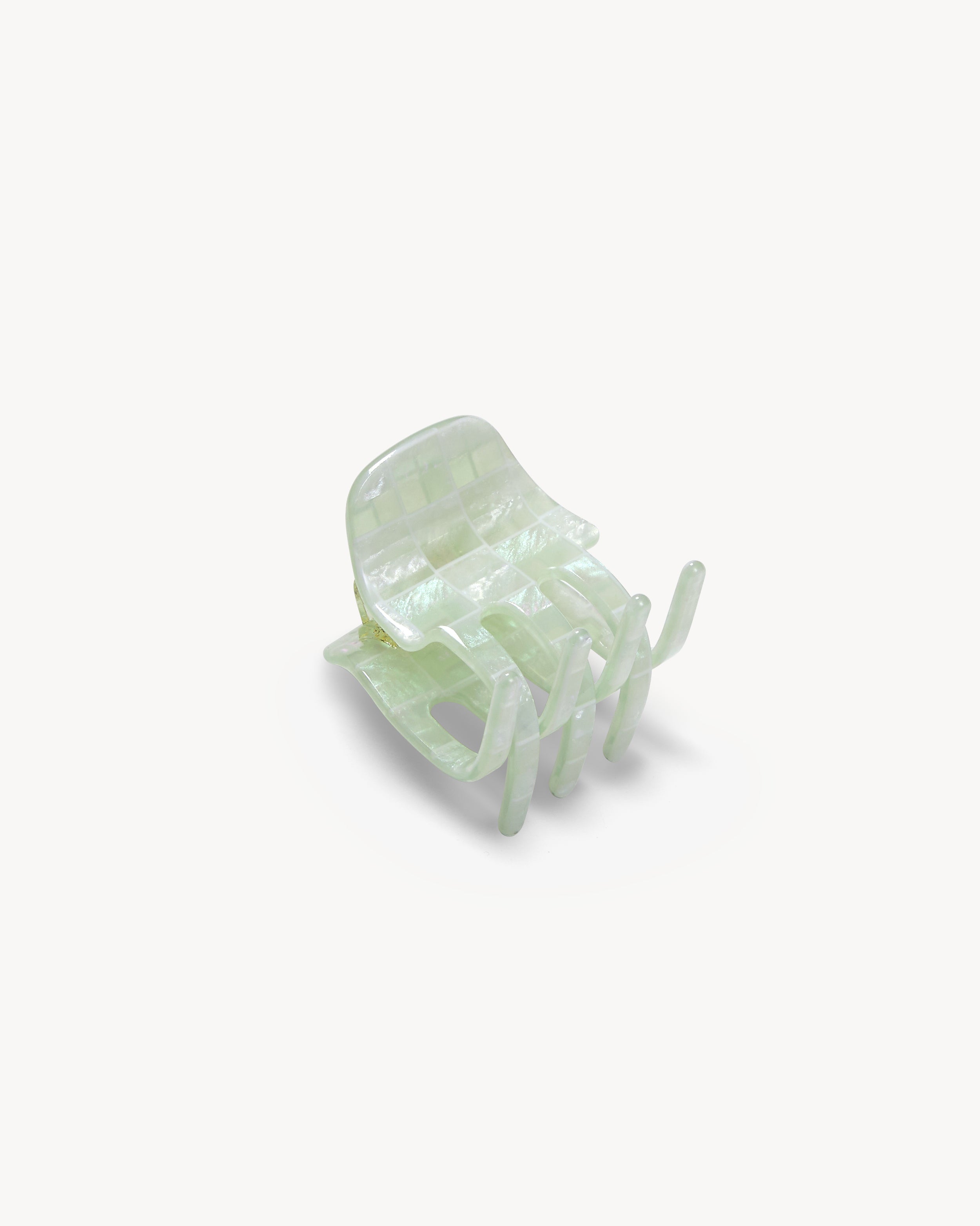 Haarklammer - Machete Mini Claw Mint Shell Checker