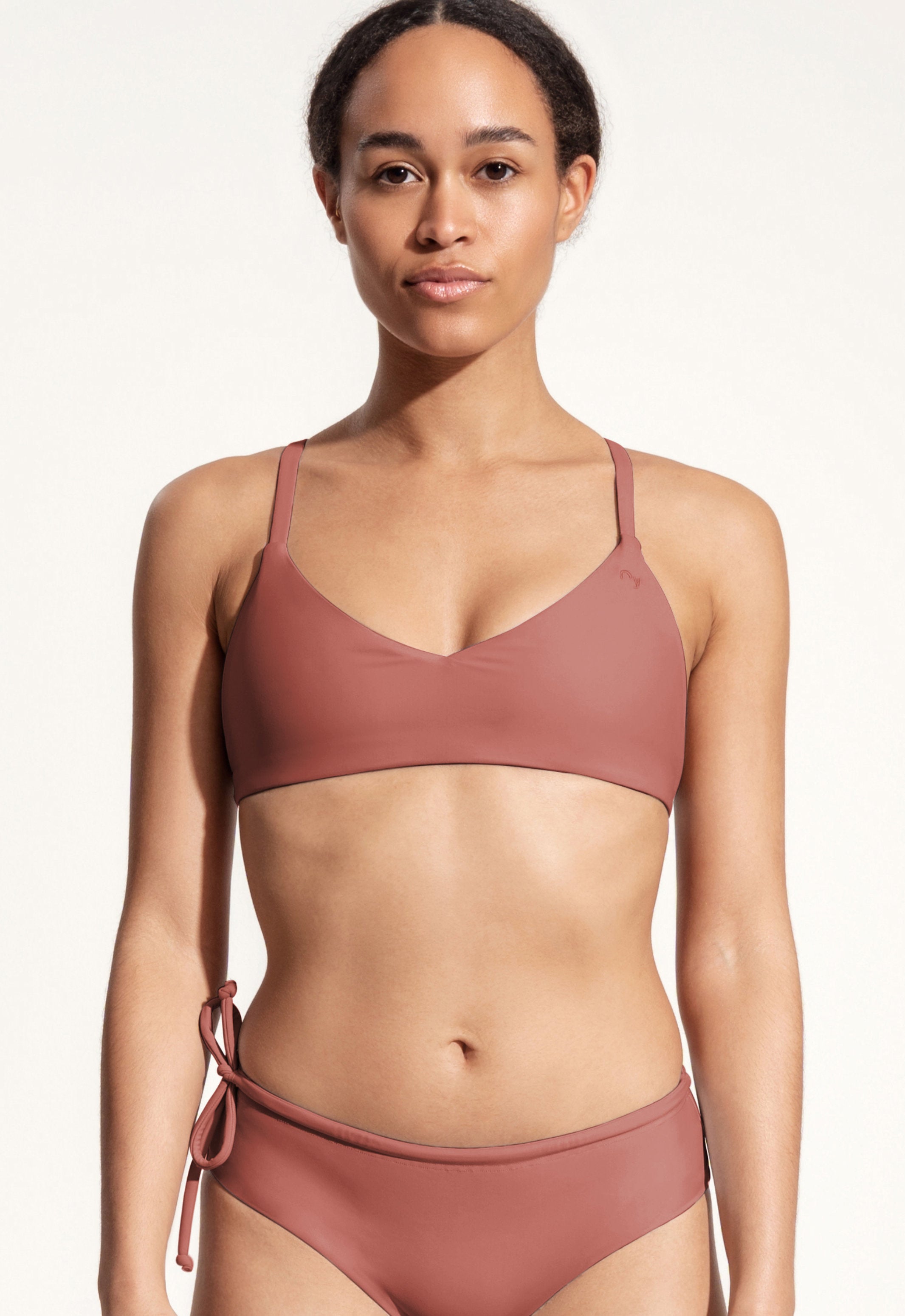 Surf Bikini Oberteil „Dace“ in Lehmrot