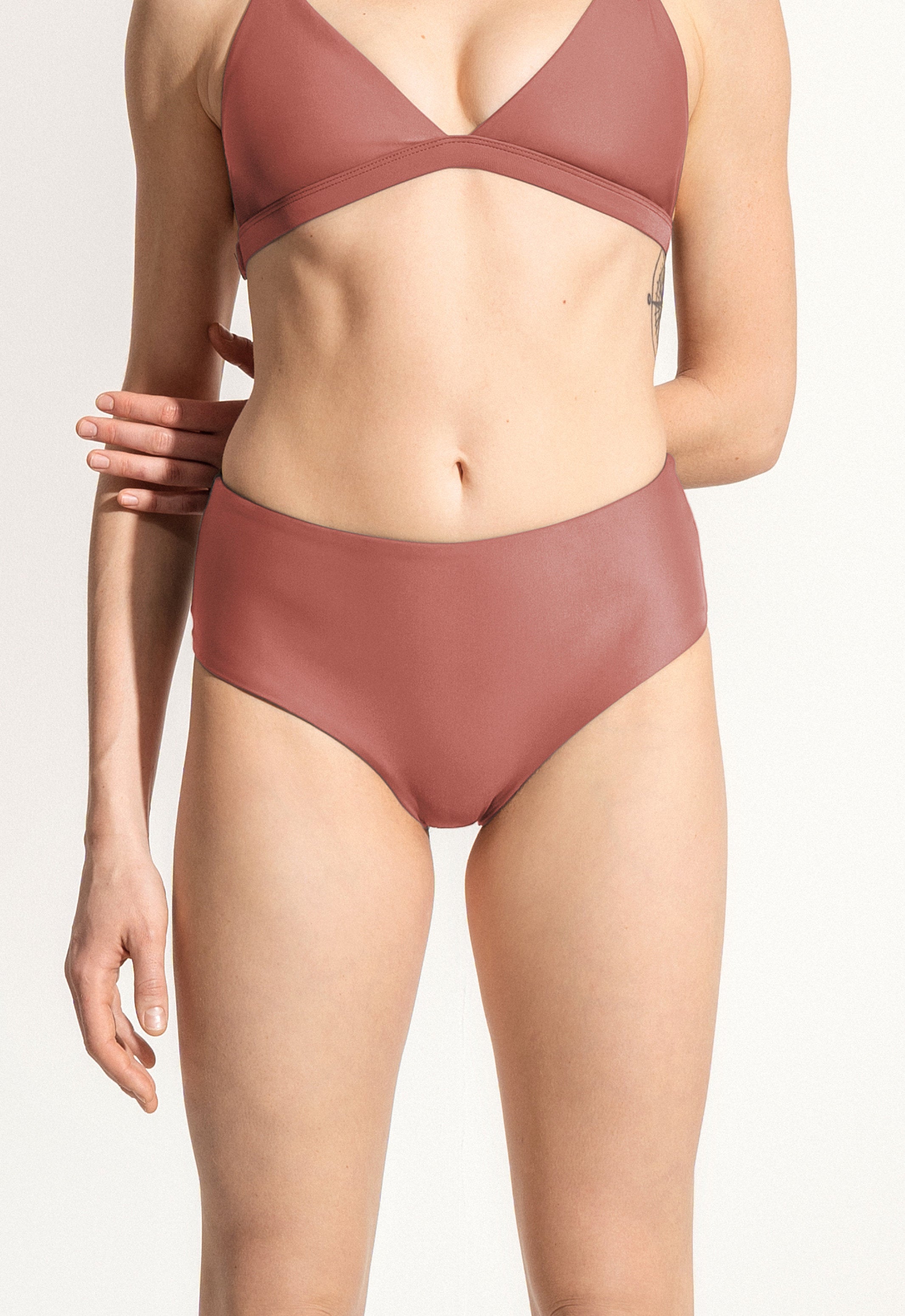 Surf Bikini Hose „Fugu“ in Lehmrot