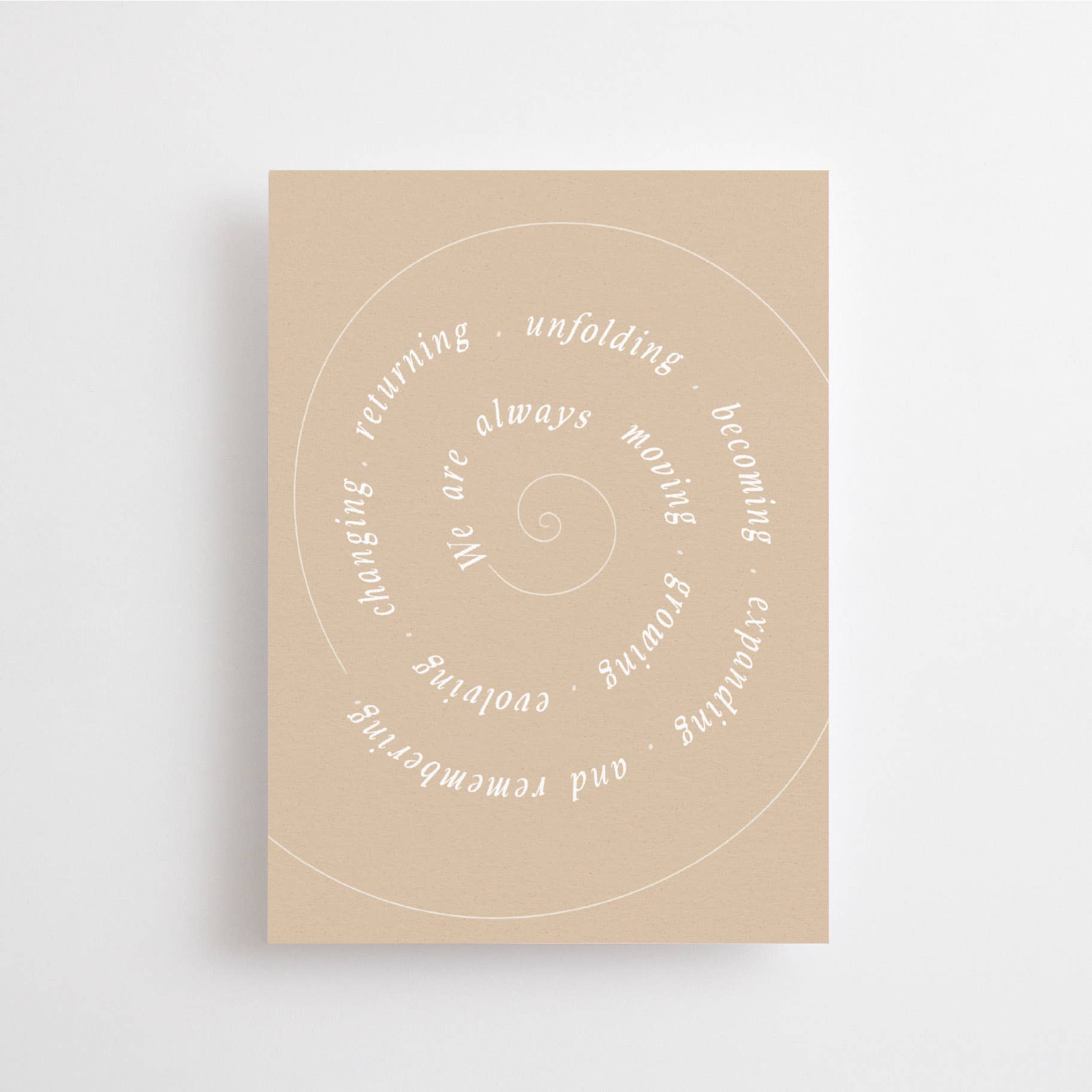 Postkarte - We Are Always Moving