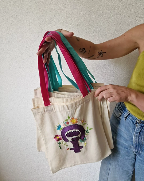 Kotty Embroidery Art Tote Bag - Colectiva Feminista