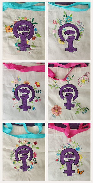 Kotty Embroidery Art Tote Bag - Colectiva Feminista