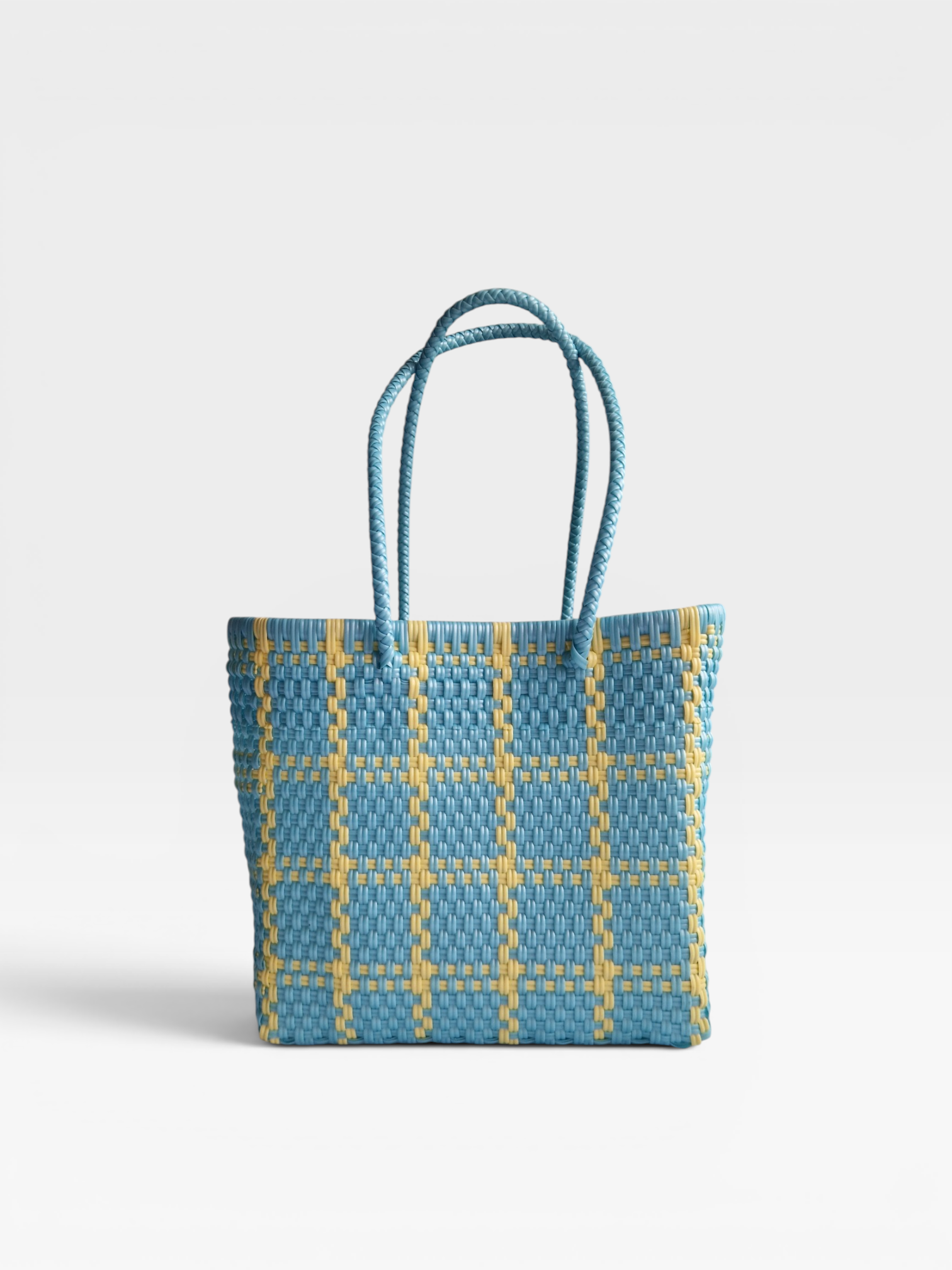 Alma Tote Chica Check Sky Blue