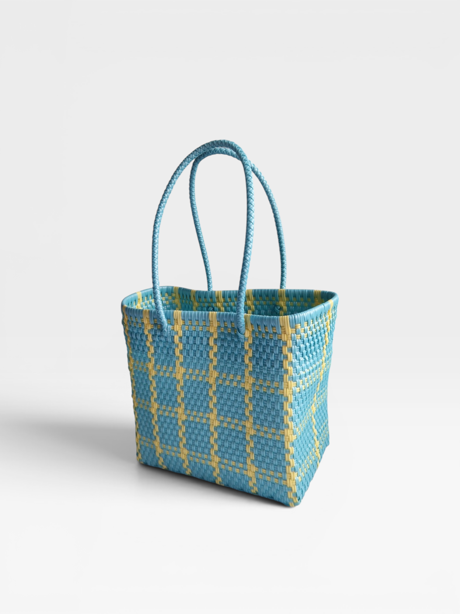 Alma Tote Chica Check Sky Blue