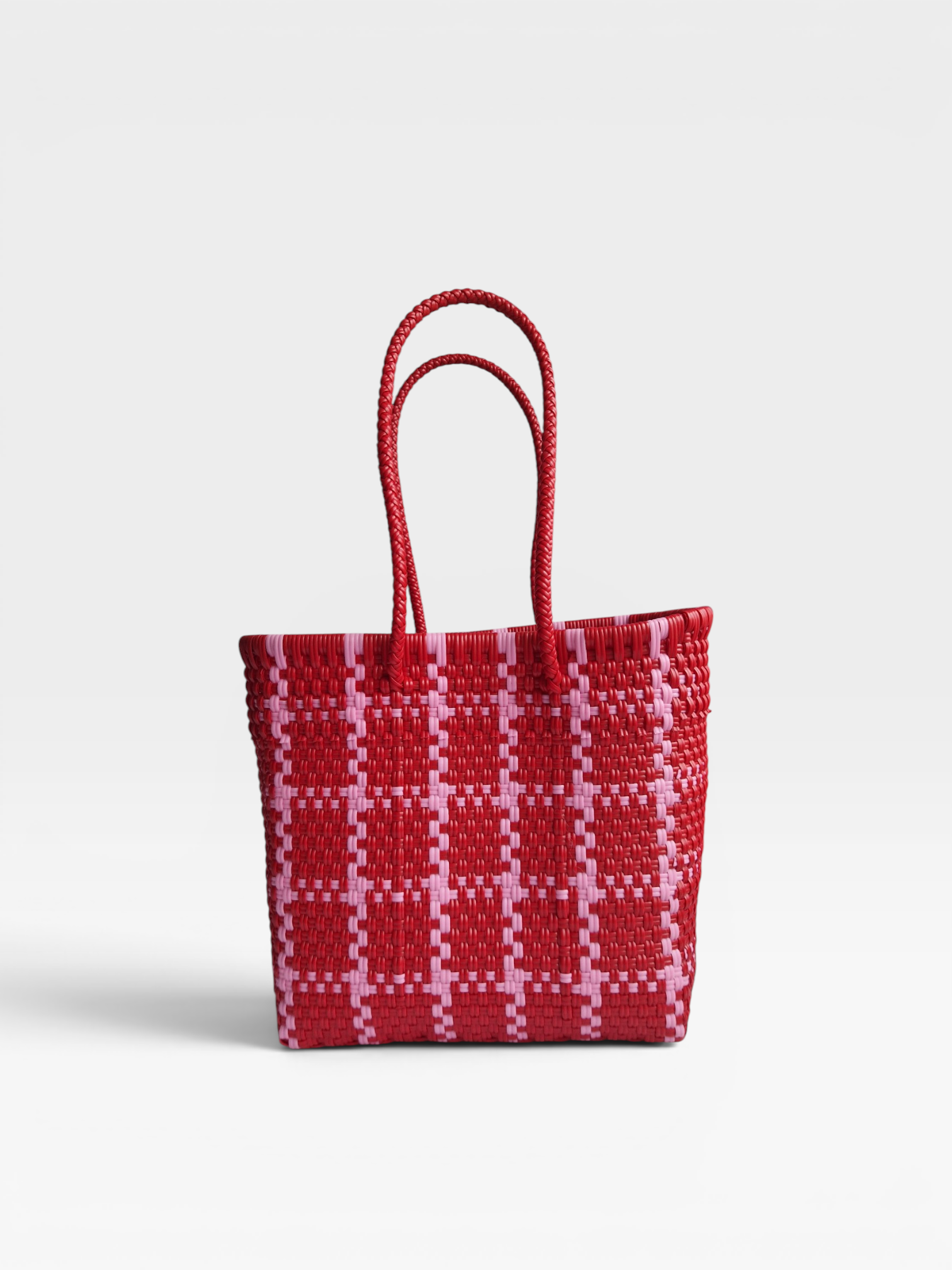 Alma Tote Chica Check Tomato Red