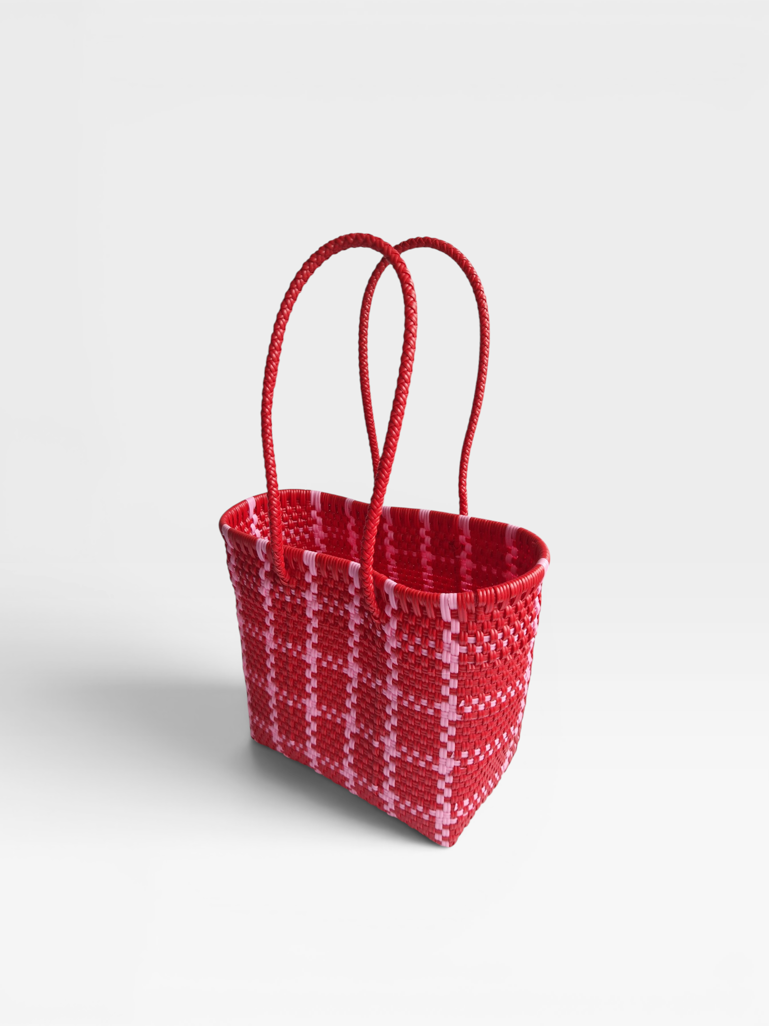 Alma Tote Chica Check Tomato Red