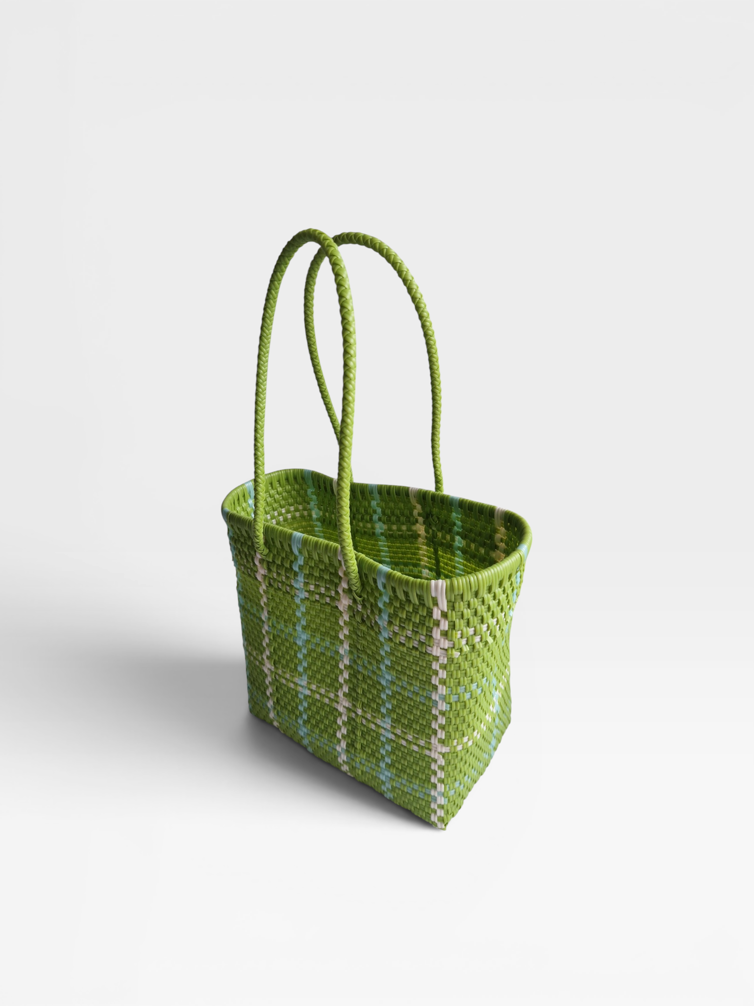 Alma Tote Chica Check Lime Green