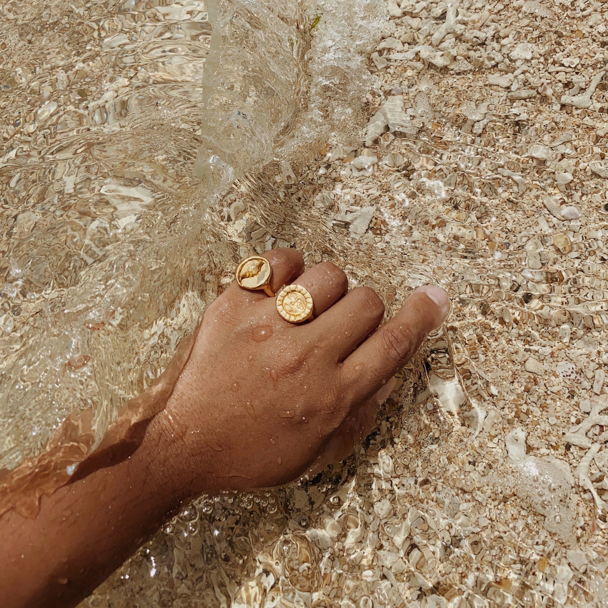 Ring Gold Vermeil / Silver  - Moon Ring