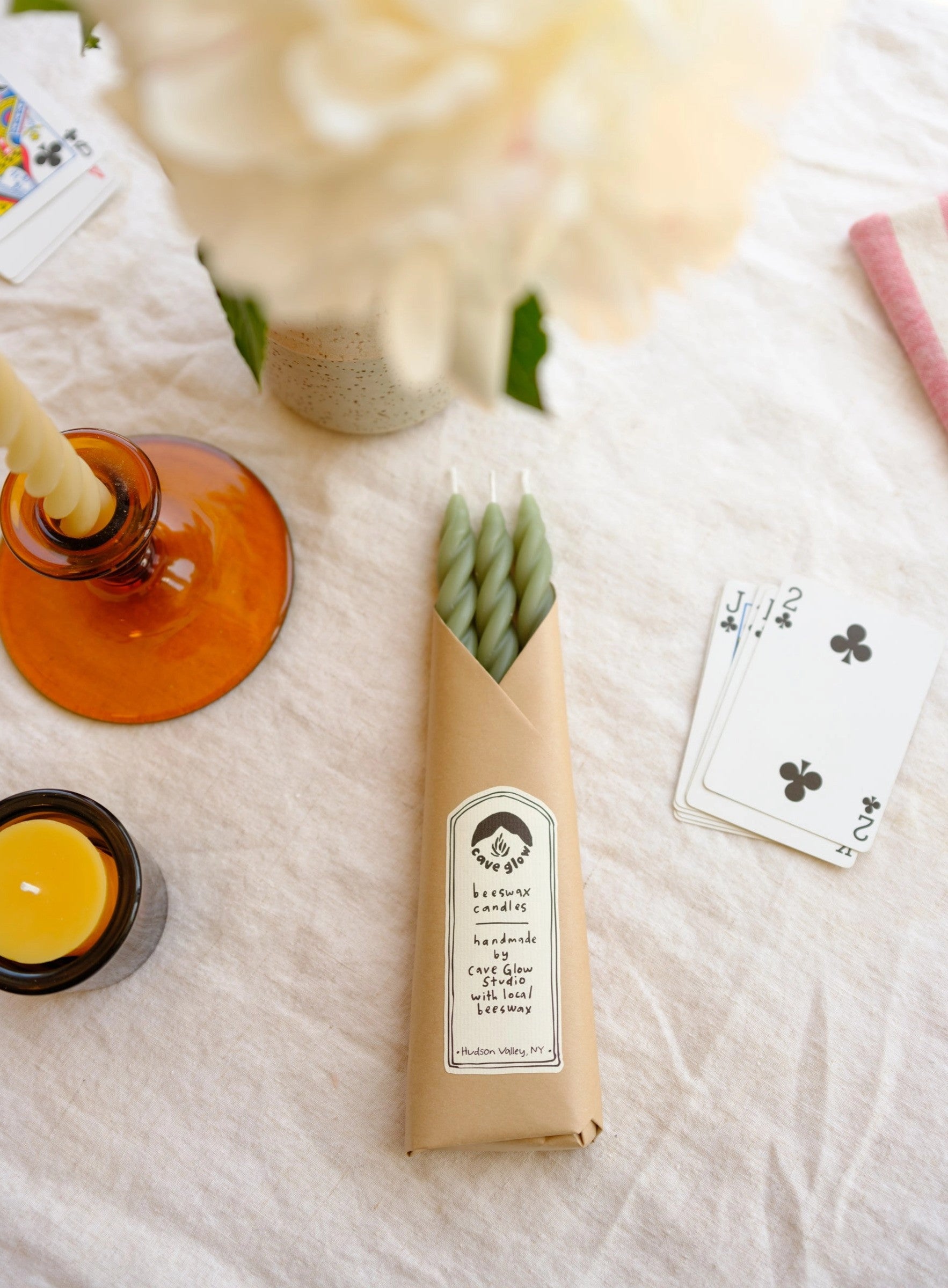 Kerzen Spiral Beeswax - Sky
