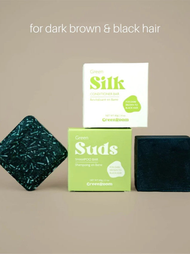 Fester Conditioner Colour Correction Green - Dunkelbraunes - Schwarzes Haar