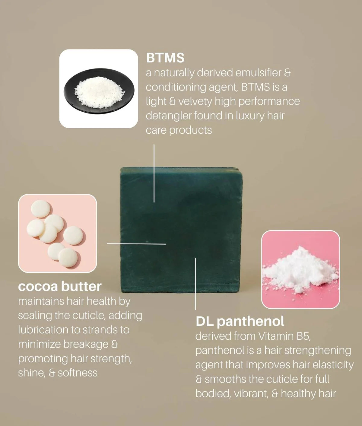 Festes Shampoo & Conditioner Set Colour Correction Green - Dunkelbraunes & Schwarzes Haar